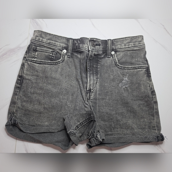 Express Pants - Express Charcoal Gray Distressed Denim Shorts | Size 4